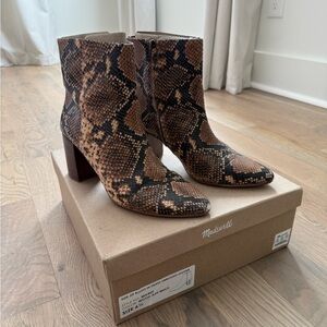 Madewell Fiona Boot in Snake Embossed Leather
